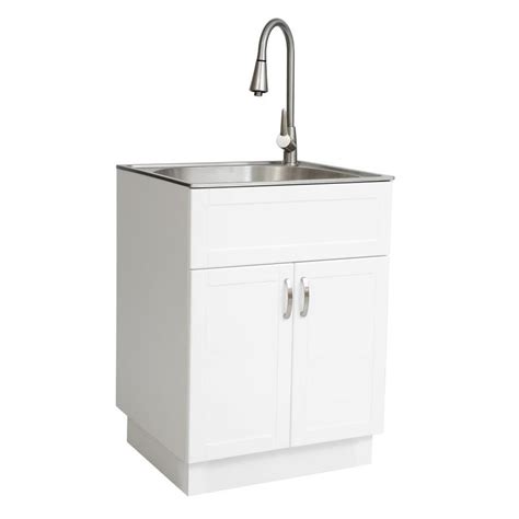 westinghouse utility cabinet with faucet andstainless steel sink|lowes utility sinks.